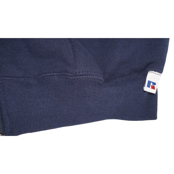 Vintage Russell Athletic USA Navy Zip Fleece Vest Size - Picture 11 of 12